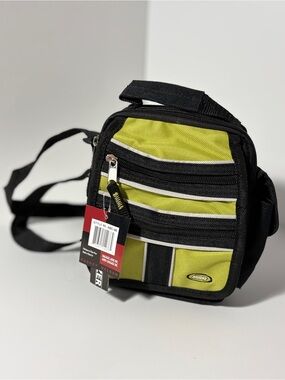 NWT Audrey Nelson Aero Luggage Mini Organizer Crossbody Bag Lime Green